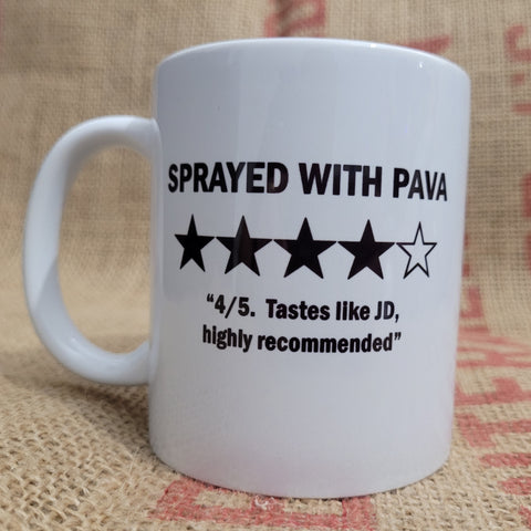 PAVA Spray Review Mug