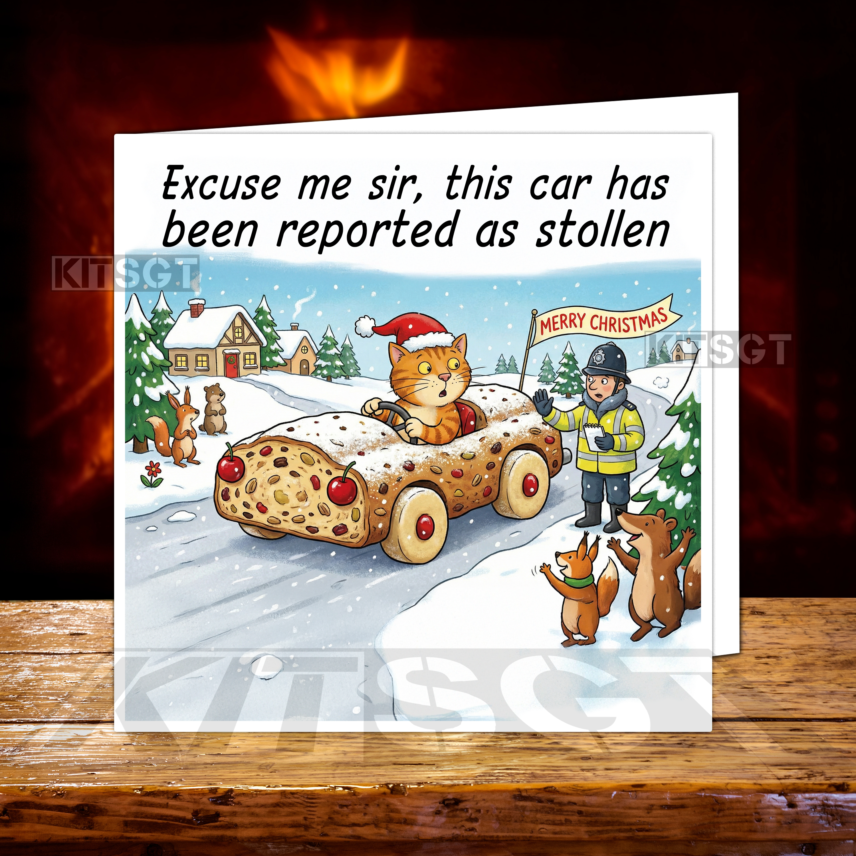 Christmas Card - Stollen Car – KitSgt