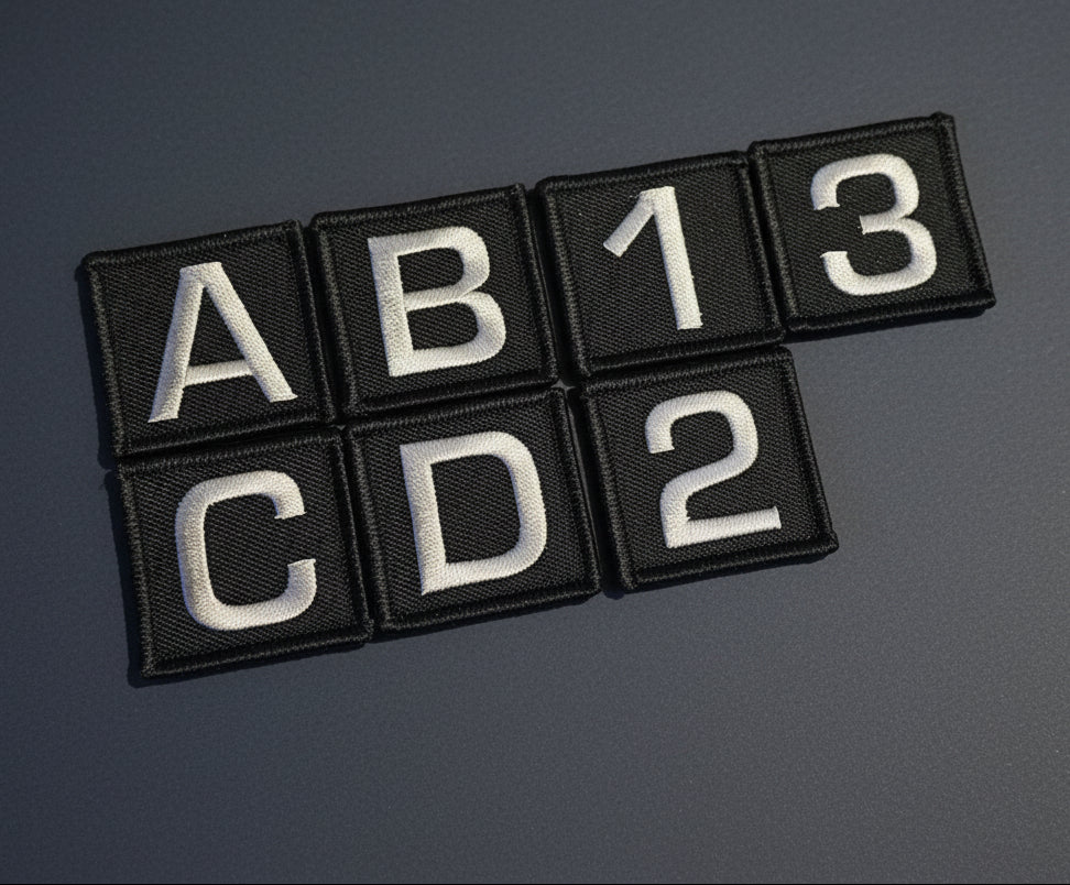 Letter and Number Patches